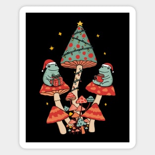 Classic Christmas Mushrooms Magnet